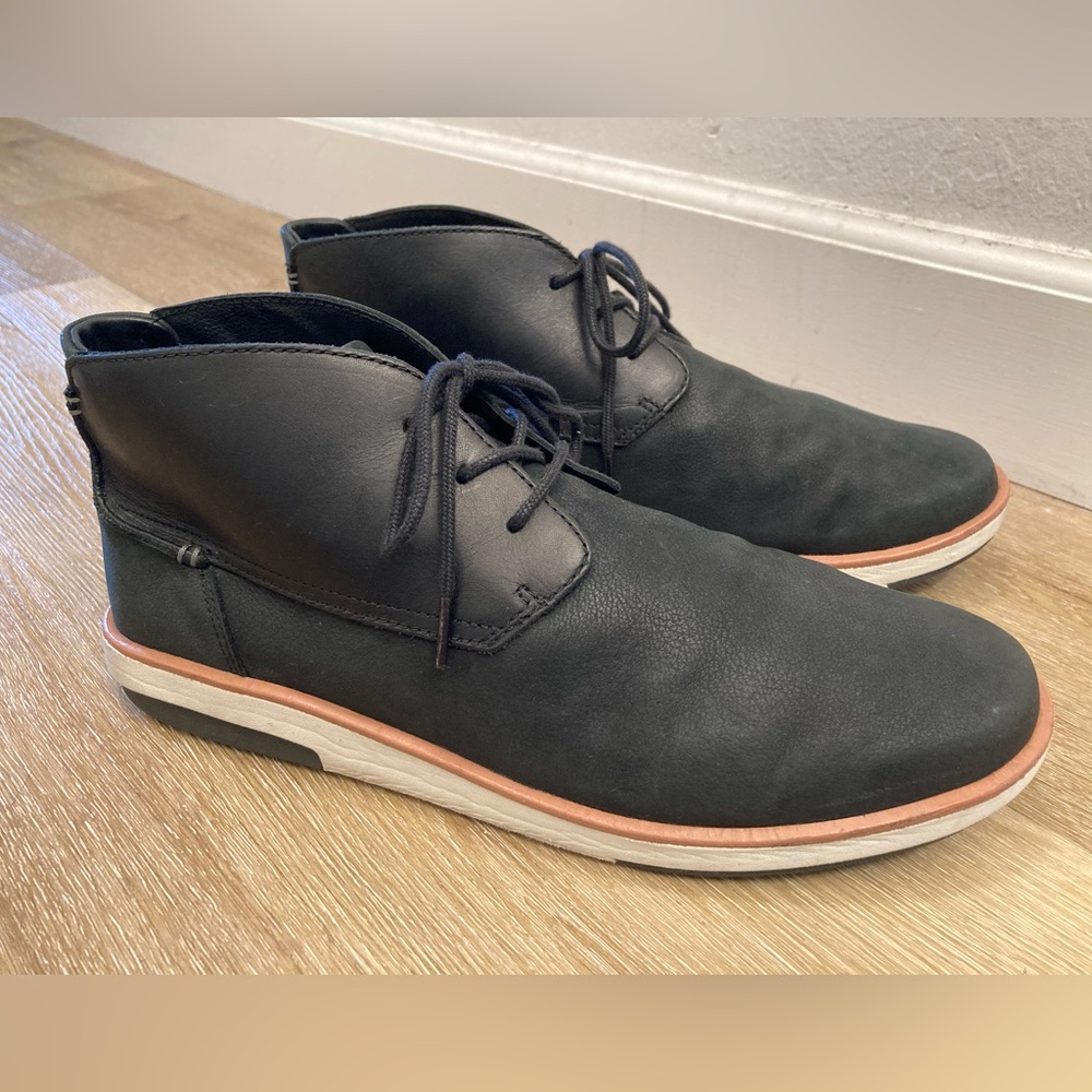 Olukai Kalia Puki Black Chukka Boots Leather Casual Mens Shoe | Us11.5 | Eur44.5